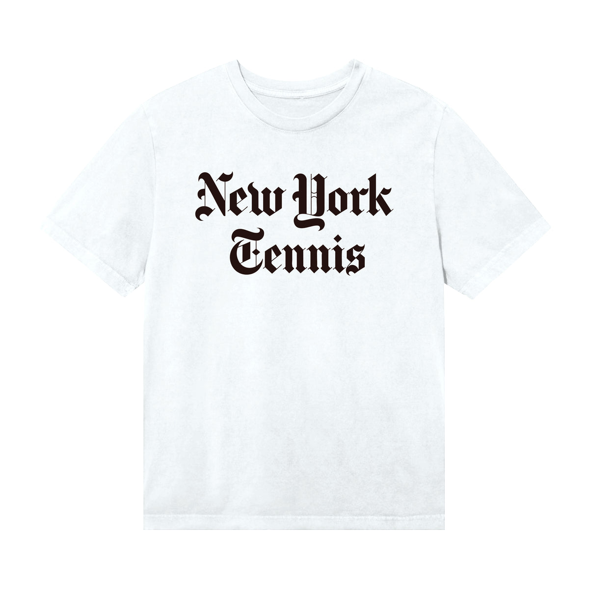 Newspaper Tennis by Tennis T-Shirts - White
